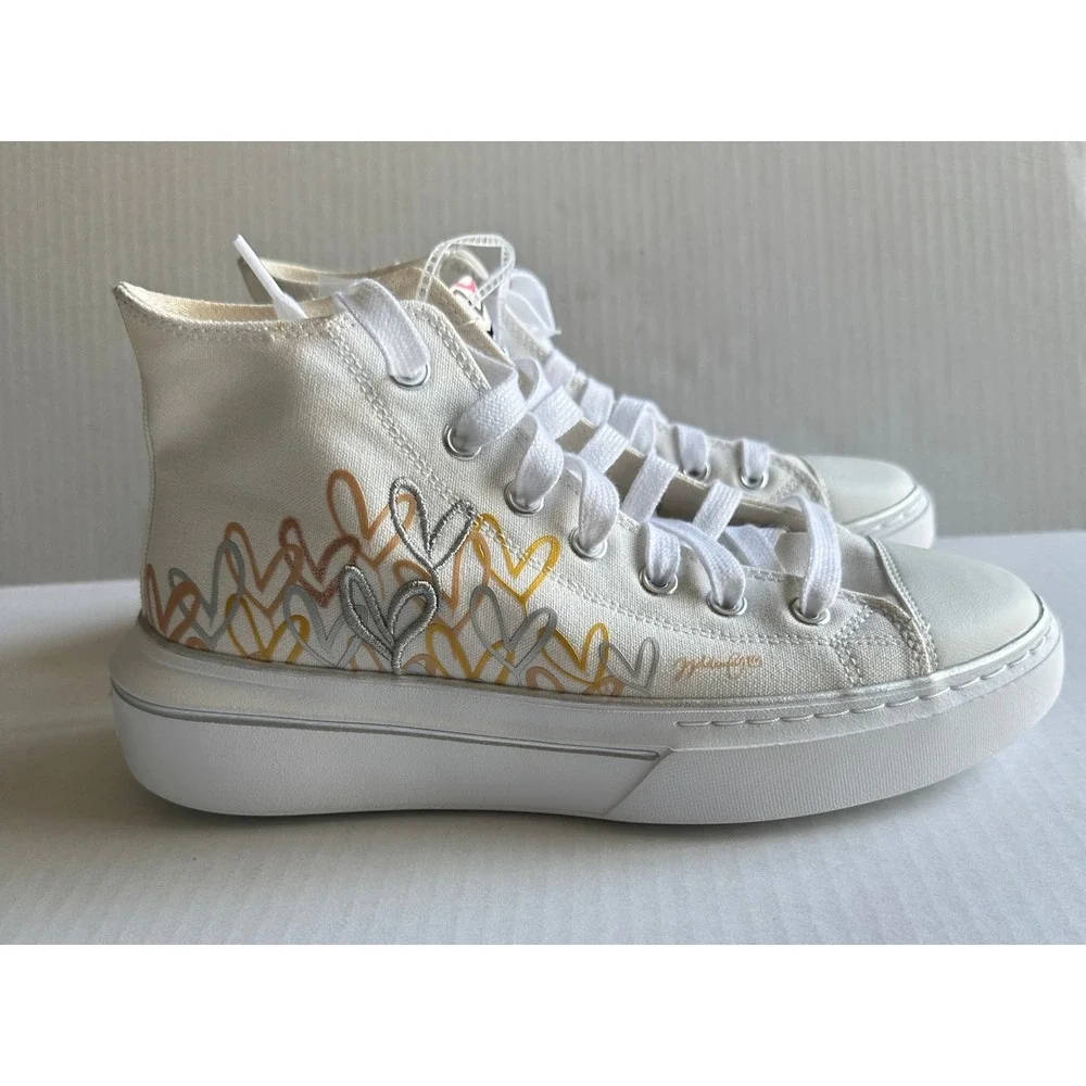 Skechers x James Goldcrown Women's Cordova Classic - Chic Love White Sneakers 10